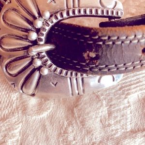 Navajo Artist Original Sterling Silver Belt Bucle